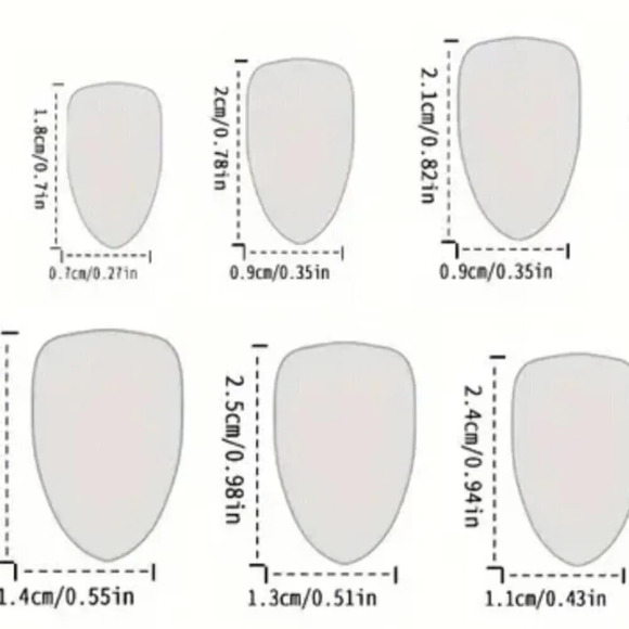 Women'sMinimalist Red Star White French Fake Nails, Waterproof - Picture 4 of 6